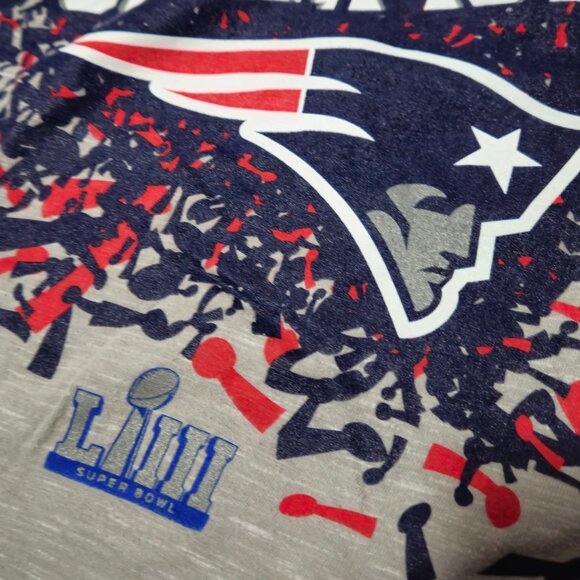 New England Patriots Super bowl 53 Long Sleeve Official Fanatics Brand mens 2XL - Picture 4 of 9